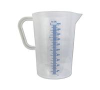 2 Litre Measuring Jug with V-Shaped Pouring Spout, Durable Plastic, Dual Convex Scale, Strong, Robust