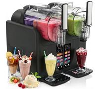 2 Litre Slush Machine for Frozen Drinks Ice Cream Frappés and Milkshakes 7 Preset Programmes Self Cleaning, LED Display(Black)