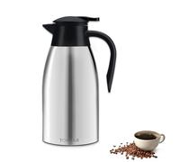 2 Litre Thermal Coffee Carafe Jugs, Vacuum Jug Stainless Steel Double-Wall Vacuum Insulated Coffee Pot Coffee Plunger, Juice/Milk/Tea Insulation Pot