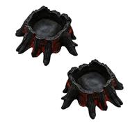 2 Lot Decorative Volcano Cave Structure Reptile Pet Resin Reliable Use Pet Water Dish