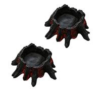 2 Lot Decorative Volcano Cave Structure Reptile Pet Resin Reliable Use Reptile Sun Shelter