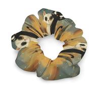 2 Love Cats Sitting on Roof in Old Town Hair Ties Elastic Hair Bands Cute Ponytail Holders for Thick Or Thin Hair