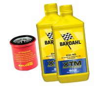 2 Lt Bardahl Oil 5W40 Malossi Filter Vespa GTS 125 250 300 4T Engine