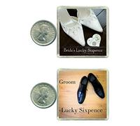 2 Lucky Wedding Sixpence Coins for the Bride & Groom & Traditional idea for The Bride & Grooms Shoe. Fun Husband & Wife to Be Joint Wedding Day Good Luck Keepsake Gift
