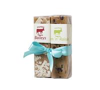 2 Luxury Fudge Slabs, Rum & Raisin and Baileys Flavour 600g, Award winning Fudge Gift