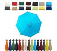 2 m 2.3 m 2.5 m 2.7 m 3.0 m Parasol Replacement Cover 6/8 Struts Patio Umbrella Canopy Fabric Cover Garden Umbrella Replacement Canopy for Cantilever Parasol Yard Garden, blue, 3.0m-6 Streben