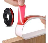 2 M/6.5FT U-Shaped Edge Trim Sealing Strip,TPE Self Adhesive Furniture Edging Tape For DIY Cabinet, Wardrobe, Table Edging(Black,16mm)