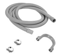 2 m Universal Drain Hose Extension Kit for Washing Machine, Dishwasher & Appliance - Fits 19 mm to 22 mm Outlet - Wastewater Pipe with Bracket & Hose Clips - Flexible Replacement Drainage Tube