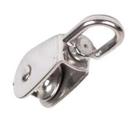 2 M15 Single Pulley Block, Single Pulley System, 304 Stainless Steel Pulley Roller Crane Pulley Block, 360° Swivel Pulley Wheel Washing Clothes Li-ne Pulley, Maximum Loading 400kg Wire Towing Wheel