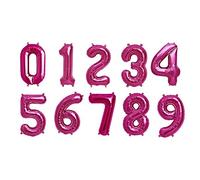 2 Magenta 16" Number - Packaged. Foil Balloons