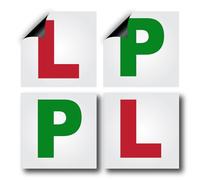 2 Magnetic L Plates & 2 P Plates - Pack of 4 DVLA Approved Size - Thicker Learner Plates Reusable,Scratch/Residue-Free, Water/Windproof, Tear-Resistant, Provisional New Driver Pass Plates for Car