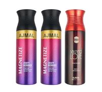 2 Magnetize for Men & Women and 1 Sacred Love for Women Deodorants each 200ML Combo pack of 3 (Total 600ML)