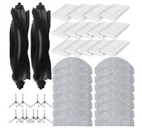 2 Main Brushes, 10 Side Brushes, 14 Mop Cloths Kit for Eufy for ROBOVAC G50 for HYBRID, L60 for HYBRID & L60 for HYBRID SE, Robot Vacuum Cleaner Replacement Parts Accessories