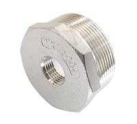 2" Male x 1/2" Female Thread Reducer Bushing Pipe Fitting, Adapter, Stainless steel SS 304 NPT