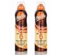 2 Malibu Aerosol Continuous Dry Oil Sprays SPF 6. Pack Contains 2 Bottles - 175ml Each