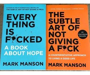 2 Mark Manson The Subtle Art Of Not Giving A Fxck & Everything is Fxcked Books