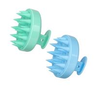2 Massage Shampoo Brushes, Silicone Soft Material Design, Scalp Cleansing Bath Comb, Hairdressing Care Tools, Comfortable Shampoo Experience.
