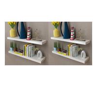 Vidaxl Wall Shelves 4 Pcs White 80 Cm, White