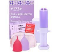 2 Menstrual Cups and Applicator Bundle - No Metals or Toxins - 100% Medical-Grade Silicone - Softest Reusable Period Cup - Inserts Like a Tampon - Capacity of 4 and 6 Tampons