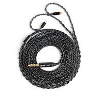 2 Meter Long 2Pin IEM Cable, in Ear Monitor Replacement Earphone Cable, KBEAR ST12 Plus 8 Core 4N OFC Silver-plated HiFi Headphone Extension Wire with 4.4mm Plug for KZ ZST/AS10/ZS10/CCA C10/C12,Black