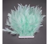 2 Meter Mint Green Turkey Feathers Trim Fringe for Party Wedding Dress Sewing Crafts Costumes Decoration Pack