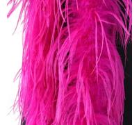 2 Meter Ostrich Feather Scarf Black Red Blue White(Rose Red)