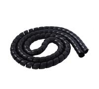2 Meter Spiral Protector Car Washer Hose Casing Flame Retardant Wrap Sleeving Decorative Spiral Protective Cover for Hydraulic Tubing Wraps Cable(Black,20mm inside diameter)