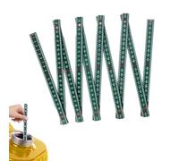 2 Meters 10-Fold Measuring Stick Portable Foldable Ruler Durable Folding Wooden Ruler Oil Tank Level Gauge Oil Tank Metre Rulers Featuring Two Scales of Centimeters and Inches(Green)