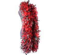 2 Meters 200g Rooster Hair Chicken Feather boa Width 20cm Wedding Party Clothing Shawl Decorations Feathers for Crafts-red