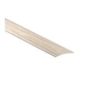 2 Meters 60mm Wide Self-Adhesive Aluminium Wood Effect Transition Strip Cover Door Floor Threshold TMW Profiles (White Oak)