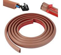 2 Meters Flexible Small Cable Duct, Floor Cable Cover, Flexible Floor Cable Protector, Self Adhesive Tape Cable Duct to Hide Wire, Floor Cord Cover Cable Hider for Home Office Garage