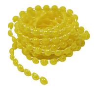 2 Meters Imitation Flat Back Pearl Bead Chain Garland 6MM Iridescent Yellow Pearls String Beads Chain for Craft Embellishments