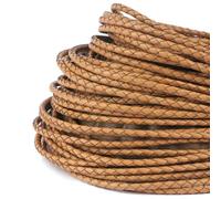 2 Meters Round Genuine Braided Leather Cord 3/4/5/6mm String For DIY Leather Bracelets Necklace Jewelry Making Accessories