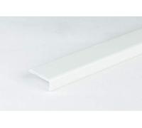 2 Meters SELF-Adhesive Wood Effect Anodized Threshold Laminate Floor Edge Profile Stop End TMW Profiles (White Matt)