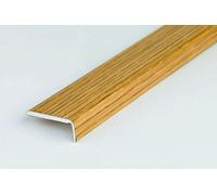 2 Meters SELF-Adhesive Wood Effect Anodized Threshold Laminate Floor Edge Profile Stop End TMW Profiles (Manorial Oak)