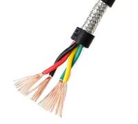 2 Meters Shielded Twisted Pair Copper Wire 18/20/22/24/26 2/4/6/8 Cores Signal Control Trunking(24awg 0.2mm2 Back,4cores)