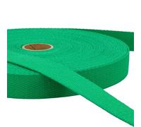 2 Metres Emerald Cotton Webbing, Heavy Duty 25mm Wide Strong Strap