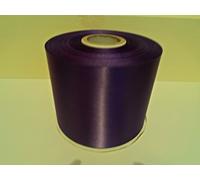 2 metres of 100 mm 10cm 4" Satin Ribbon Dark Purple Single Sided 100mm