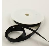 2 Metres of 10mm width Double Faced Satin Ribbon - Choose from 22 Colours (Black) by Perfect Party World