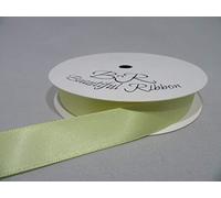 2 metres of 15mm Satin Ribbon Lemon Light Yellow Double Sided