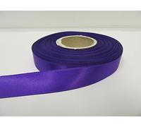 2 metres of 15mm Satin Ribbon Orchid Dark Purple Double Sided 15 mm 1.5cm