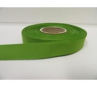 2 metres of 16mm Grosgrain Ribbed Ribbon Leaf Bright Green Double Sided 16 mm 1.6cm