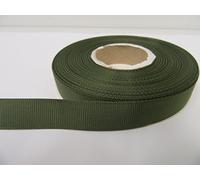 2 metres of 16mm Grosgrain Ribbed Ribbon Olive Dark Green Double Sided 16 mm 1.6cm