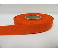 2 metres of 16mm Grosgrain Ribbed Ribbon Pumpkin Dark Orange Double Sided 16 mm 1.6cm