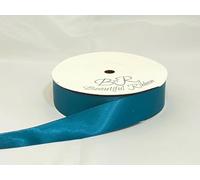 2 metres of 25mm Satin Ribbon Dark Teal Green Double Sided 25 mm 2.5cm