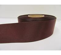 2 metres of 38mm Grosgrain Ribbed Ribbon Chestnut Dark Brown Double Sided 38 mm 3.8cm