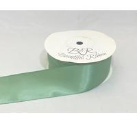 2 metres of 38mm Satin Ribbon Fresh Sage Green Matcha Double Sided 38 mm 3.8cm