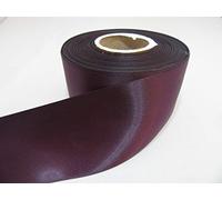 2 metres of 50mm Satin Ribbon Aubergine Dark Purple Double Sided 50 mm 5cm 2" 2 Inch