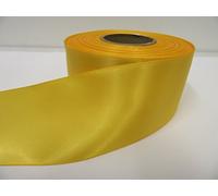 2 metres of 50mm Satin Ribbon Marigold Dark Yellow Double Sided 50 mm 5cm 2" 2 Inch