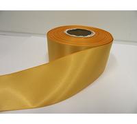 2 metres of 50mm Satin Ribbon Sunflower Golden Yellow Double Sided 50 mm 5cm 2" 2 Inch